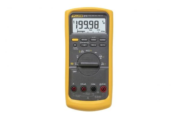 Fluke 87V digital multimeter used for electrical continuity testing
